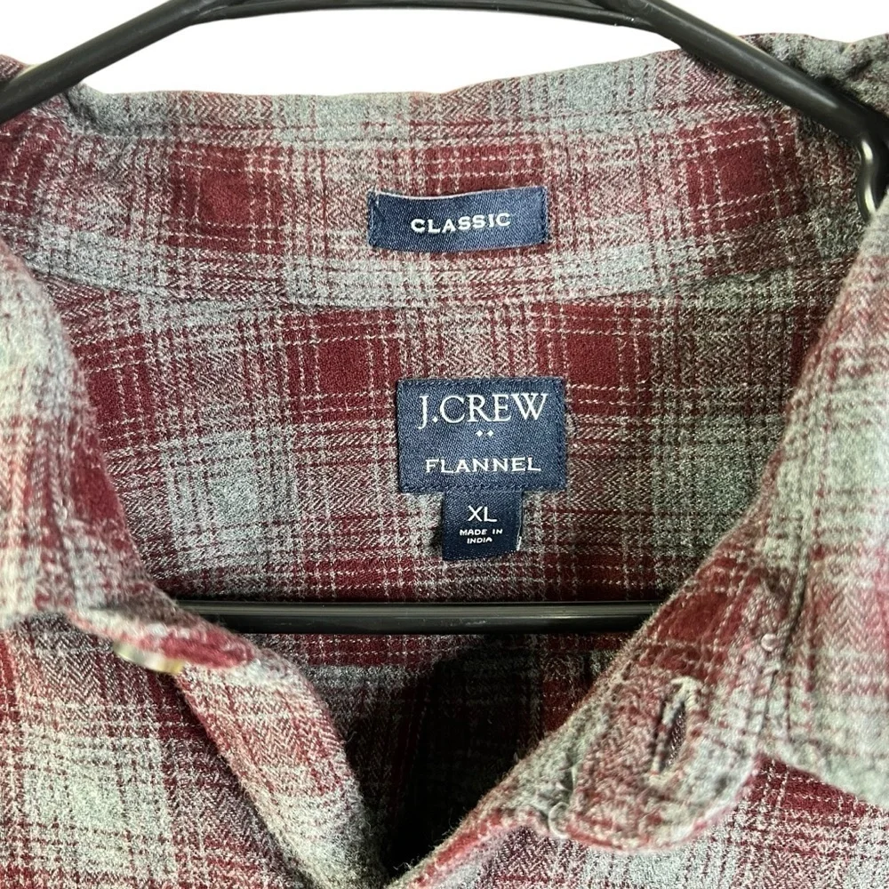 J.Crew Men’s Flannel Shirt Button Down Size XL